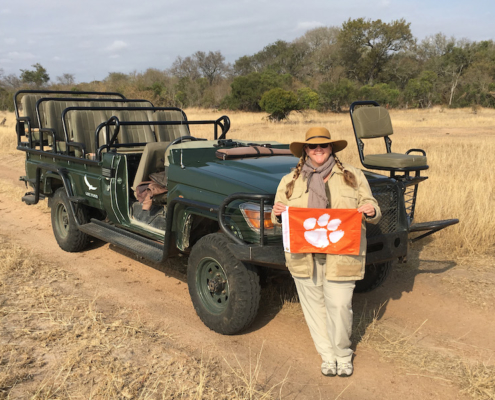 South Africa: Stephanie J. Shipley \u201993 surrounded by the wild beauty of Kruger National Park.